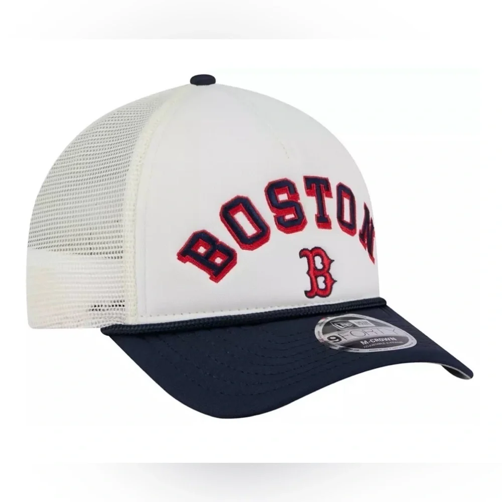 New Era Boston Red Sox White Arch Glitz 9Forty Adult Hat